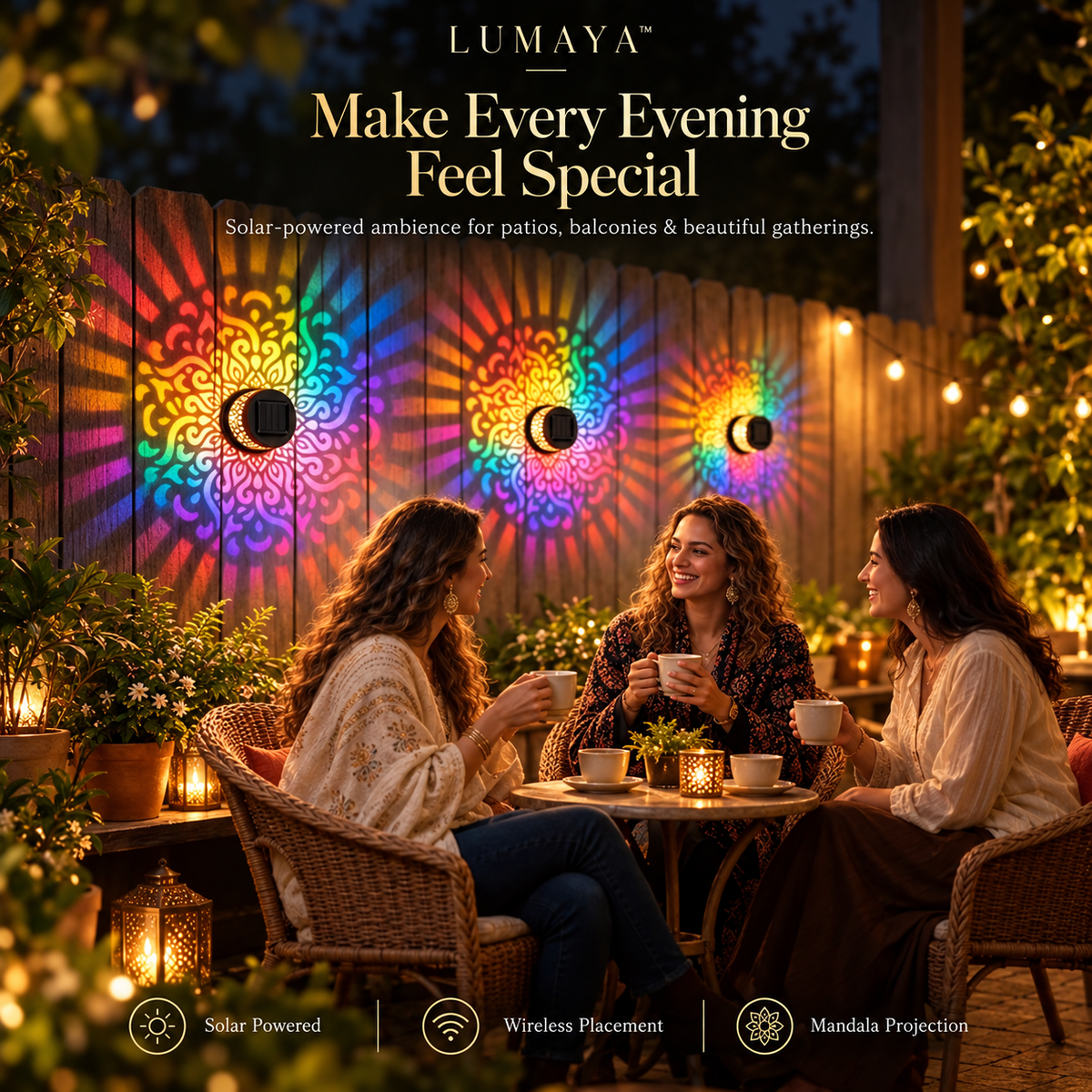 LUMAYA™ Solar Mandala Light