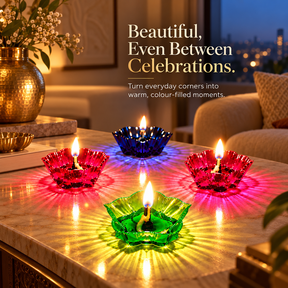 DYUTI™ Reflection Diya Set