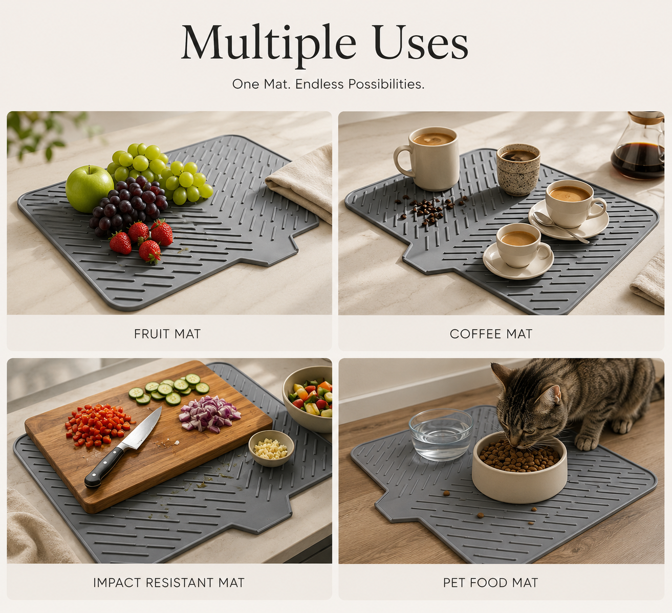 Livaro™ Premium Silicone Kitchen Drying Mat
