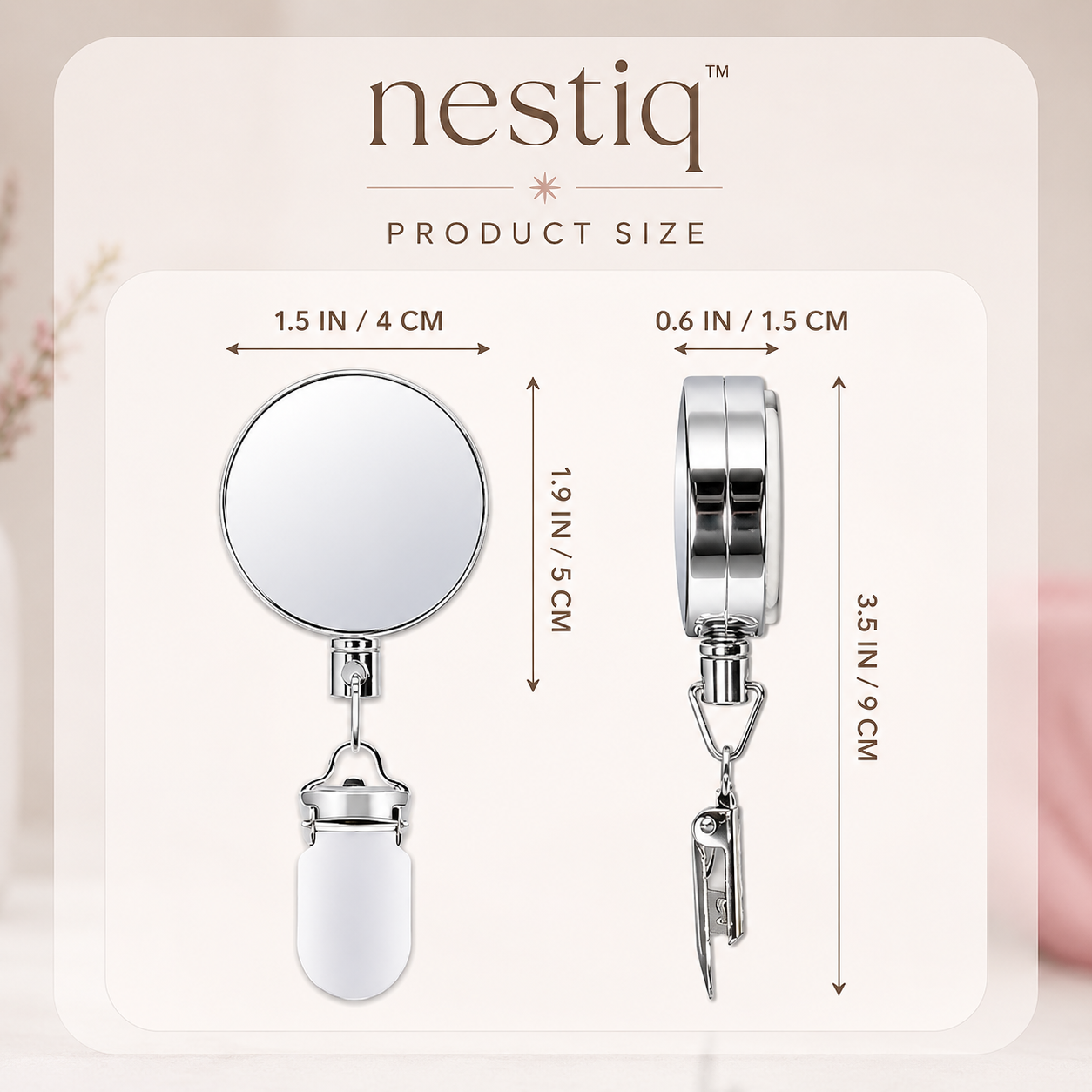 Nestiq™ Retractable Clip-On Holder