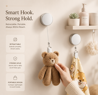 Nestiq™ Retractable Clip-On Holder