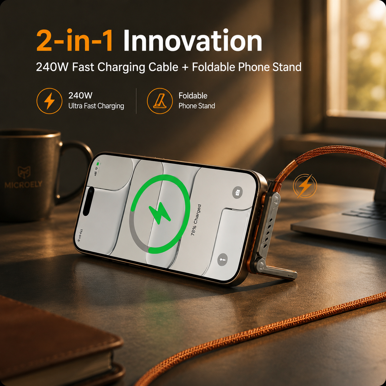 HyperStand™ Ultra 240W Fast Charging Cable