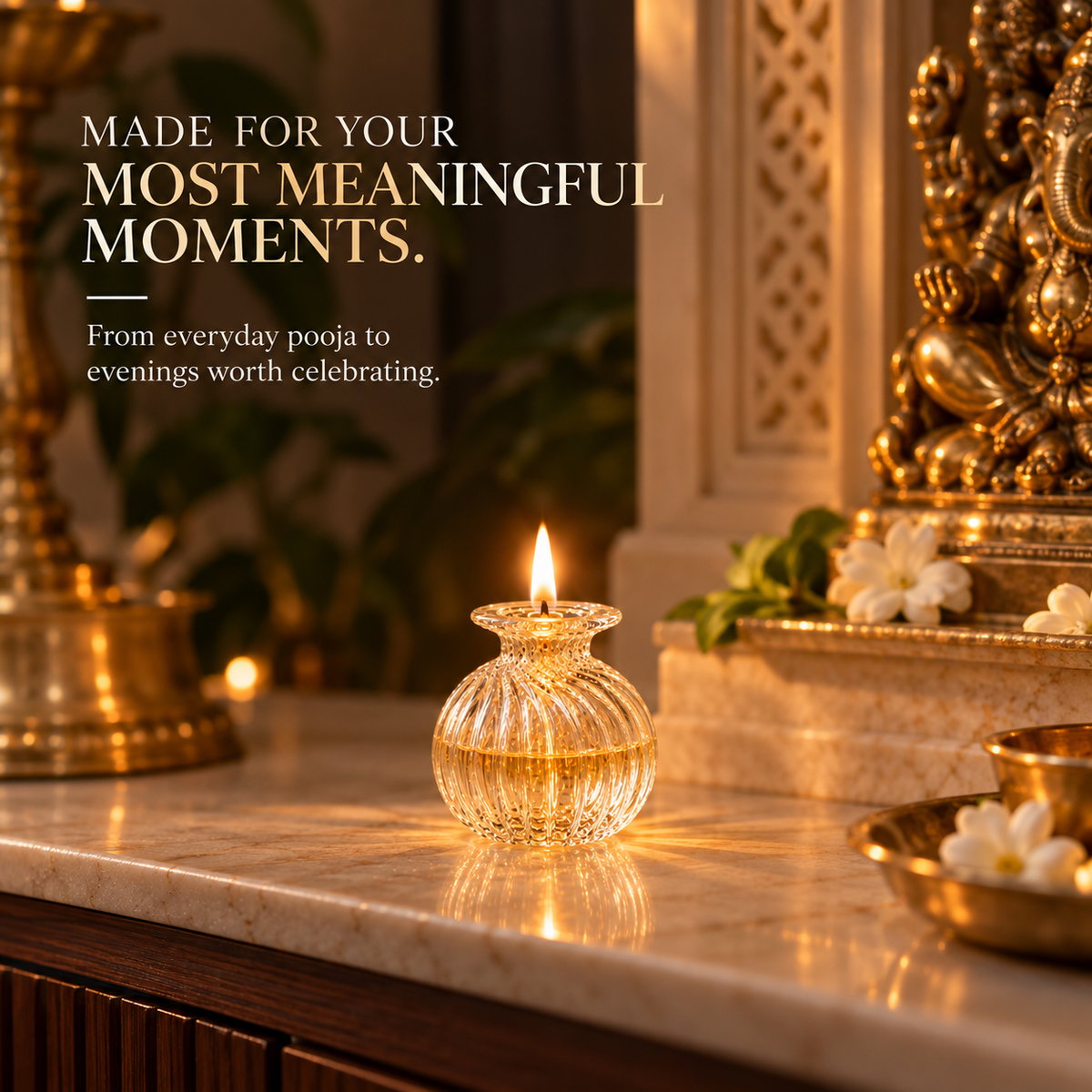 DIYORA™ Glass Modak Diya