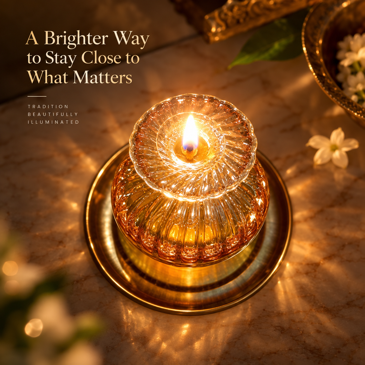 DIYORA™ Glass Modak Diya