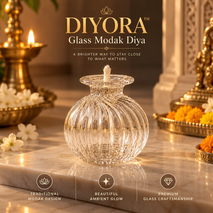 DIYORA™ Glass Modak Diya