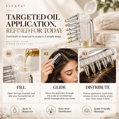 ELVAYA™ Precision Scalp Oil Applicator