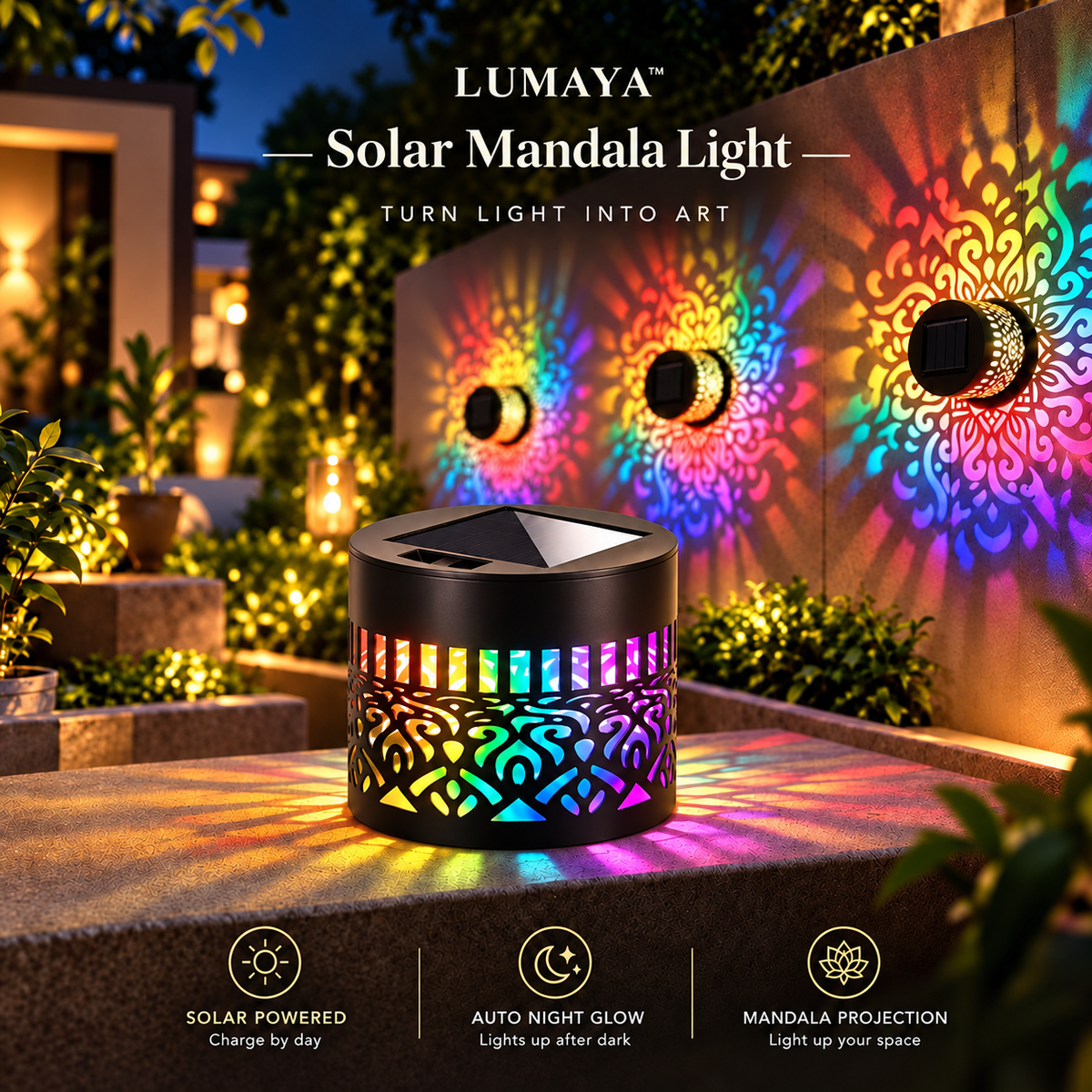 LUMAYA™ Solar Mandala Light