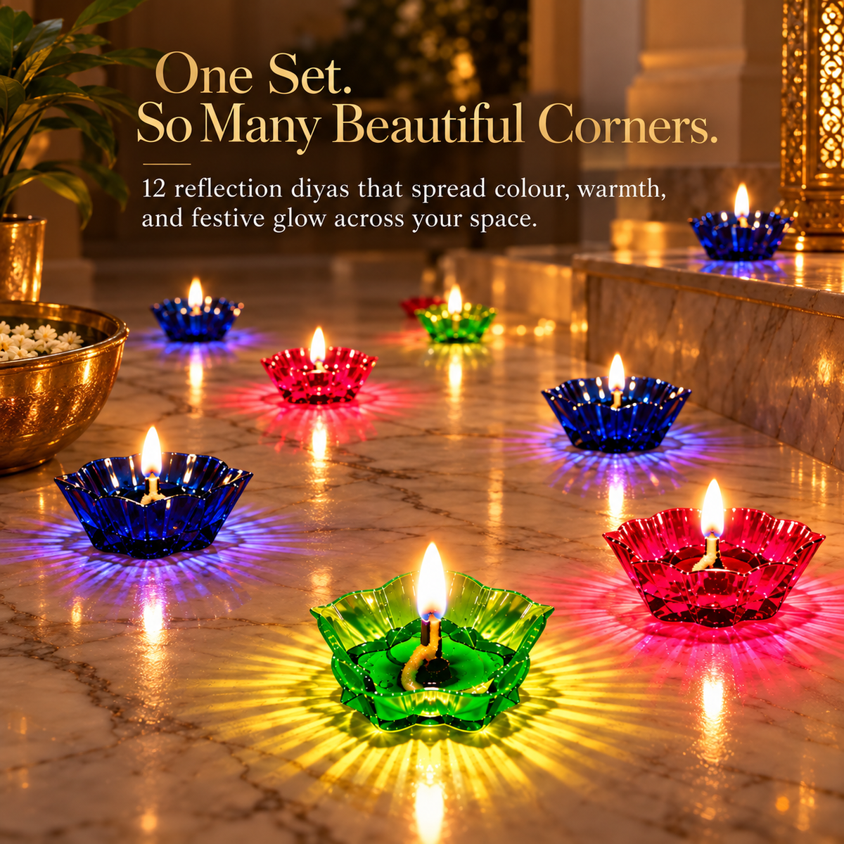 DYUTI™ Reflection Diya Set
