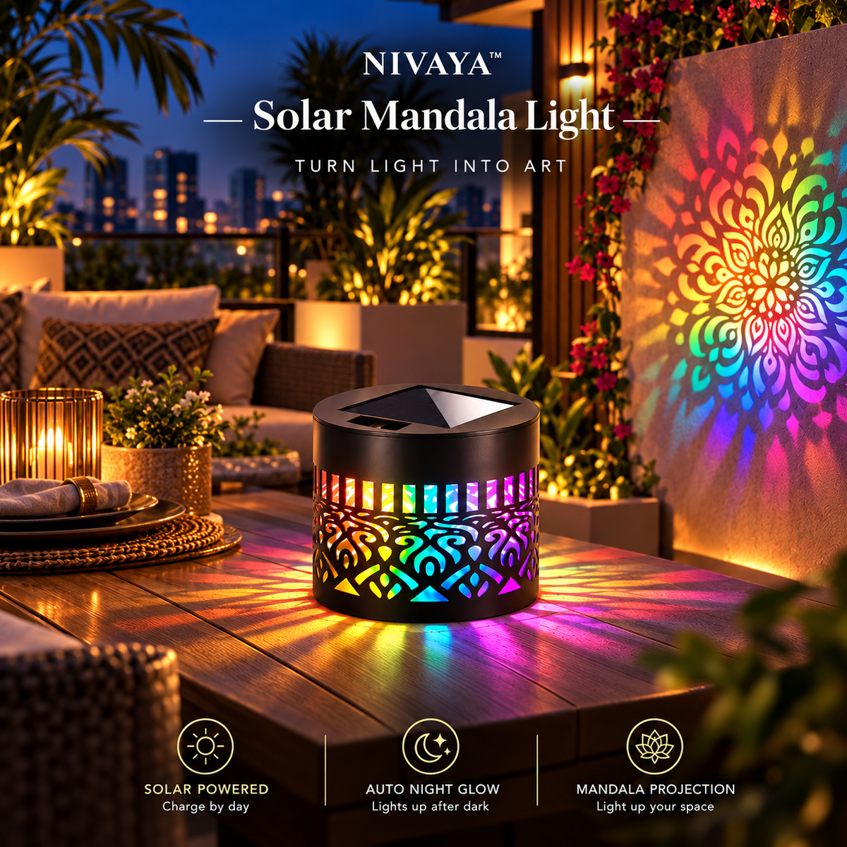 NIVAYA™ Solar Mandala Light